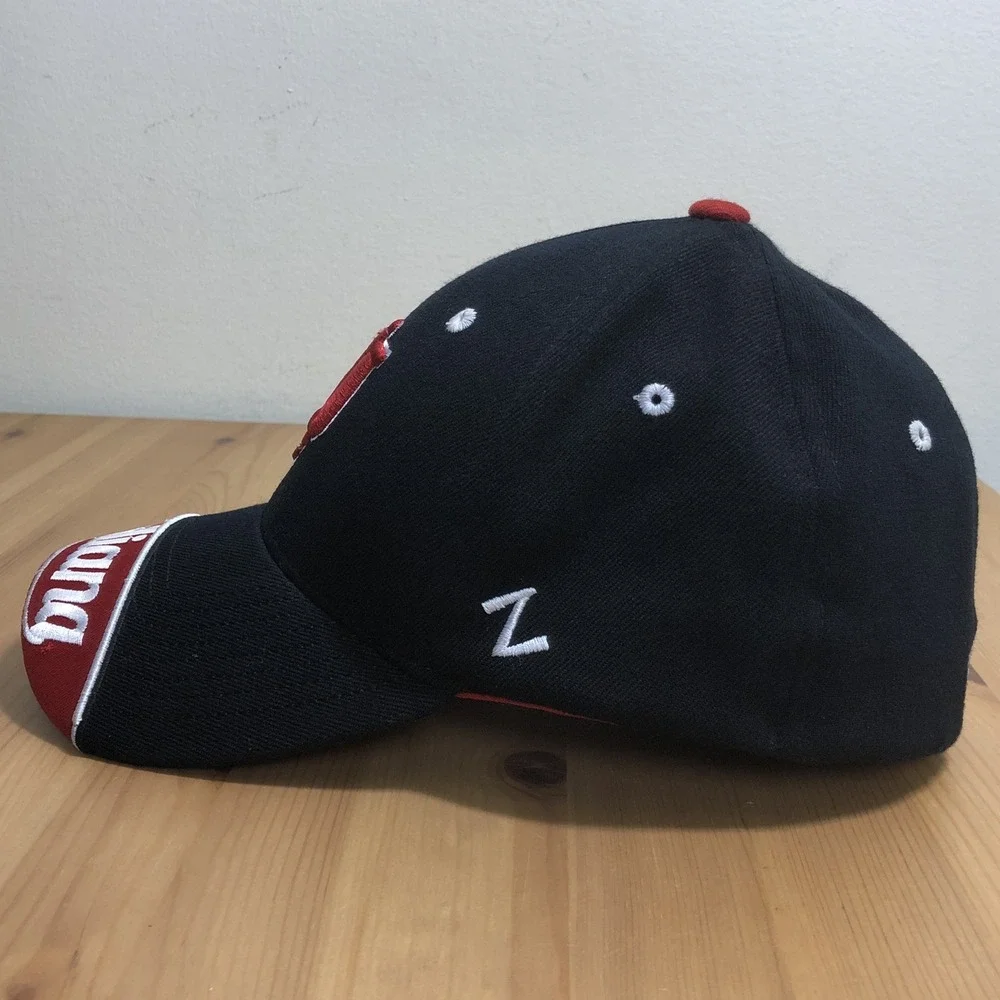 Indiana Hoosiers Zephyr Stretch Fit Hat Size M/L Black Red NCAA